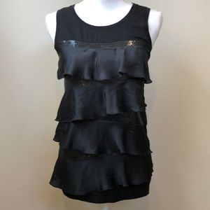 NWOT LOFT Sleeveless Ruffled Top
